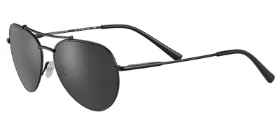 Serengeti Pete Polarized Ss599003 Women's Sunglasses Black Size 58 In Gray