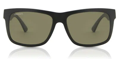 Serengeti Positano Polarized 8370 Men's Sunglasses Black Size 56