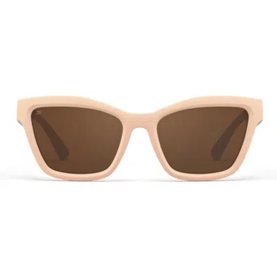 Serengeti Rolla Bold Square Frame Sunglasses With Tortoiseshell Arms In Brown