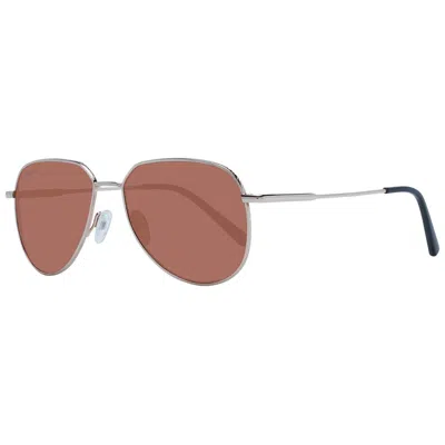 Serengeti Rose Gold Unisex Sunglasses In Silver