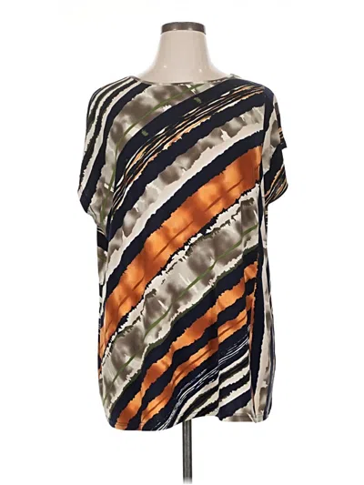 Pre-owned Serengeti Short Sleeve Blouse In Gold