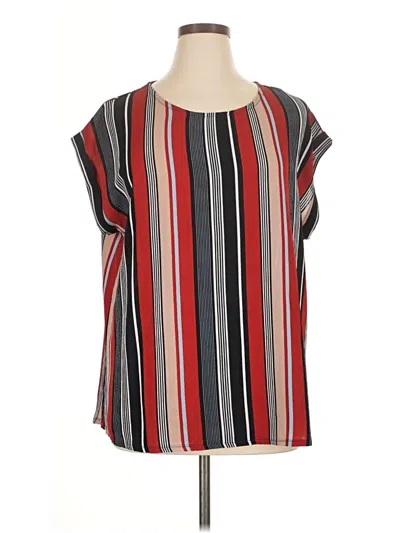 Pre-owned Serengeti Short Sleeve Blouse In Red
