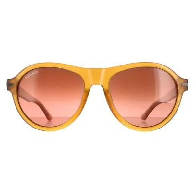 Pre-owned Serengeti Sunglasses Danby Ss527002 Shiny Honey Polarized Drivers Gradient In Brown