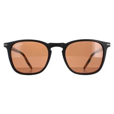 Pre-owned Serengeti Sunglasses Delio 8854 Matte Black Matte Mossy Oak Polarized Drivers In Brown
