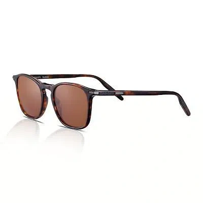 Pre-owned Serengeti Sunglasses Delio 8949 Shiny Dark Havana/mineral Polarised Drivers