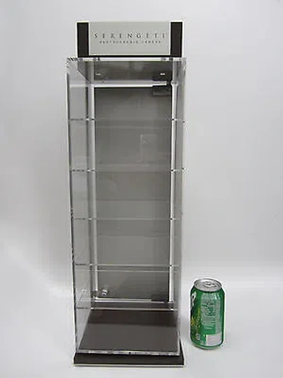 Pre-owned Serengeti Sunglasses Jewelry Watch Display Case W/ Lock Able In Gray