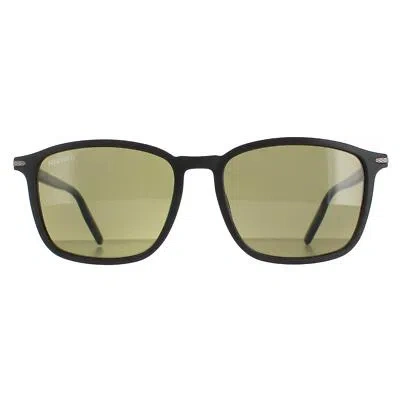 Pre-owned Serengeti Sunglasses Lenwood 8930 Matte Black Mineral Polarized 555nm In Green