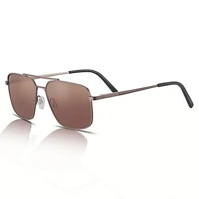 Pre-owned Serengeti Sunglasses Men's Aitkin Ss554001 Brushed Bronze/saturn Polarised In Brushed Bronze/saturn Polarised Drivers