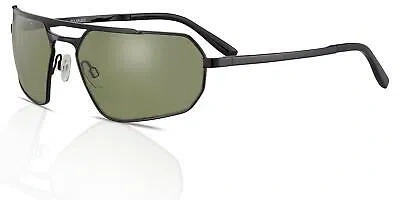 Pre-owned Serengeti Sunglasses Men's Hinkley Ss570003 Black/transparent/saturn Polarised In Shiny Black Transparent Layer/saturn Polarised