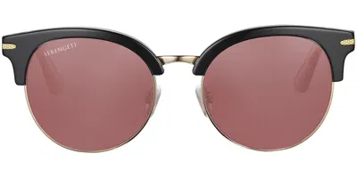 Serengeti Susan Polarized Ss560001 Women's Sunglasses Gold Size 53