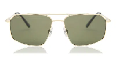 Serengeti Wayne Polarized Ss546001 Men's Sunglasses Gold Size 57 In Green