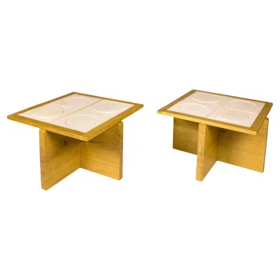 Pre-owned Serge Castella Interiors Pair Of Serge Castella Side Tables, Circa 2023, France In Brown