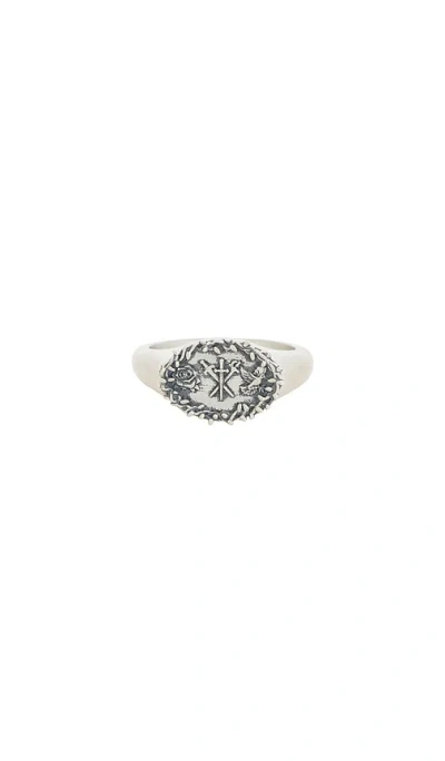 Serge De Nimes Holy Ring In Metallic Silver