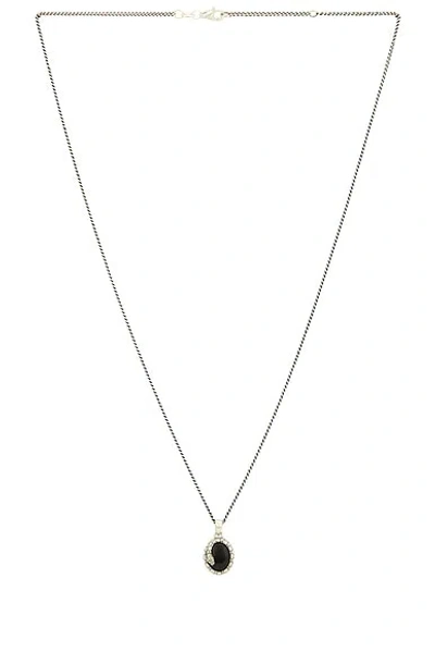 Serge De Nimes Onyx Serpent Necklace In Silver