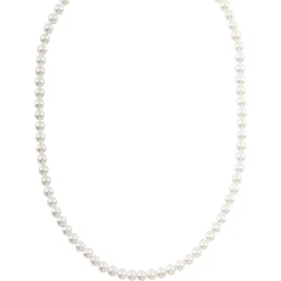 Serge Denimes Cultured Pearl Necklace In Silver