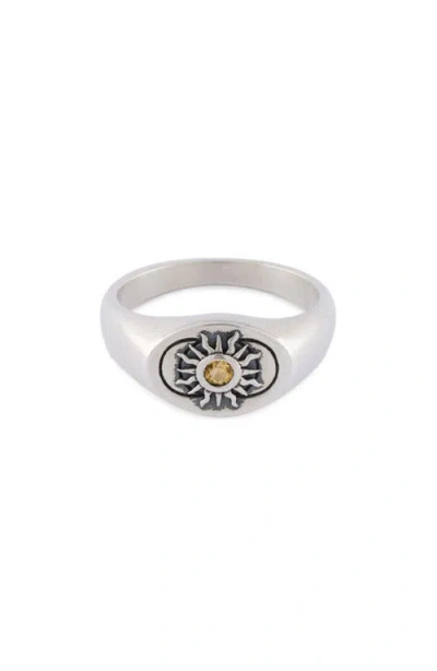 Serge Denimes Helios Signet Ring In Silver
