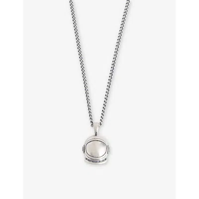 Serge Denimes Mens Silver Astro Helmut-pendant Sterling-silver Necklace In Metallic