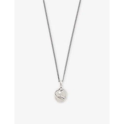 Serge Denimes Mens Silver Dune Round-pendant Sterling-silver Pendant Necklace