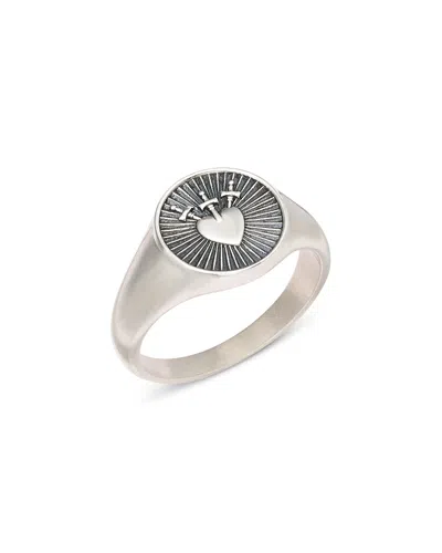 Serge Denimes Men's Sorrow Signet Ring In Brown