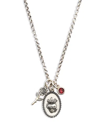 Serge Denimes Men's Triple Charm Pendant Necklace, 18.11-20.47 In Metallic