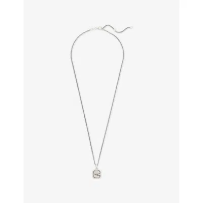 Serge Denimes Mens Creation Of Adam Sterling-silver Necklace In Metallic