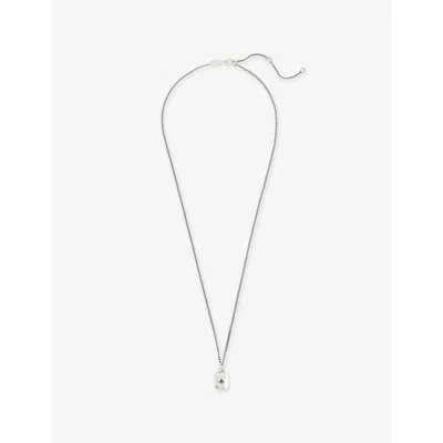 Serge Denimes Mens Envy Gem  Sterling-silver Necklace In Metallic