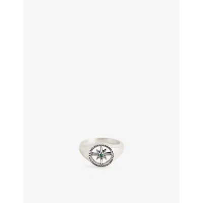 Serge Denimes Mens Galactic 925 Sterling-silver And Cubic-zirconia Ring In Metallic