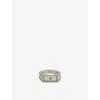 Serge Denimes Mens Moonlight 925 Sterling Silver And Cubic Zirconia Ring