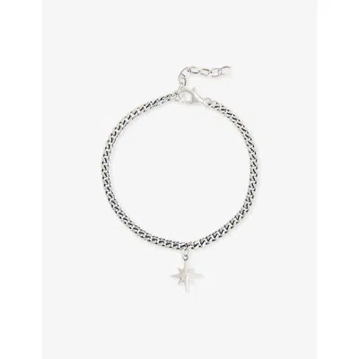 Serge Denimes Mens North Star Sterling-silver Bracelet In Metallic
