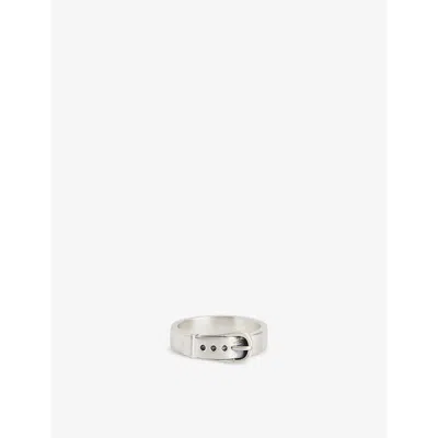 Serge Denimes Mens Buckle Oxidised-finish Sterling-silver Ring