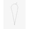 Serge Denimes Mens Estoc Oxidised-finish 925 Sterling-silver And Cubic Zirconia Chain Necklace In Silver
