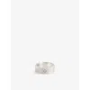 Serge Denimes Mens Star Ridge 925 Sterling Silver And Cubic Zirconia Ring In White