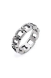 Serge Denimes Silver Bond Ring In Red