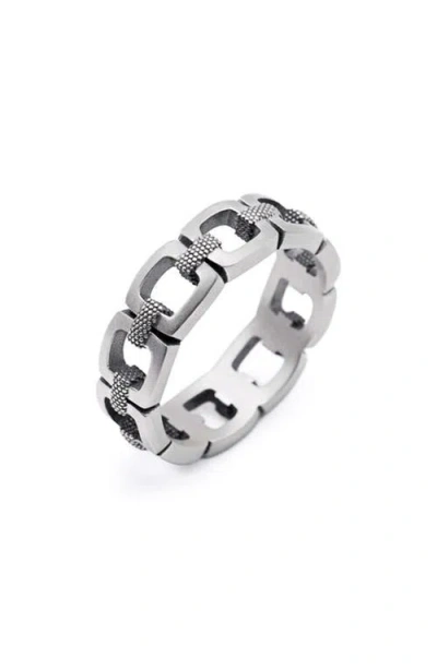 Serge Denimes Silver Bond Ring In Red