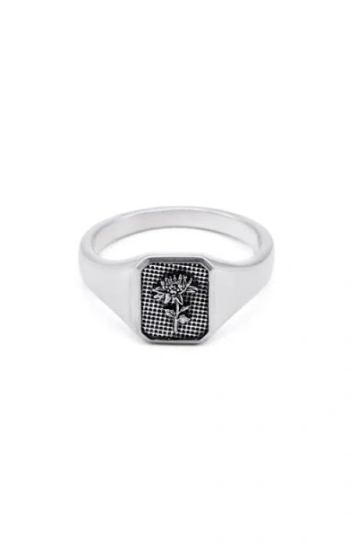 Serge Denimes Silver Chrysanth Ring