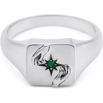 Serge Denimes Silver Oracle Ring