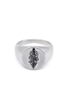 Serge Denimes Silver Ring In Metallic