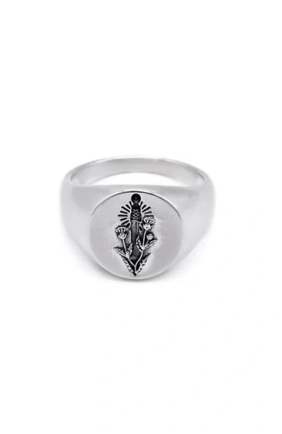 Serge Denimes Silver Ring In Metallic