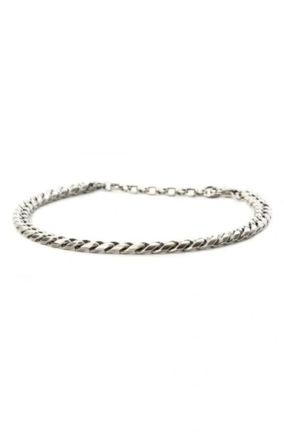 Serge Denimes Silver Scale Bracelet In Gray