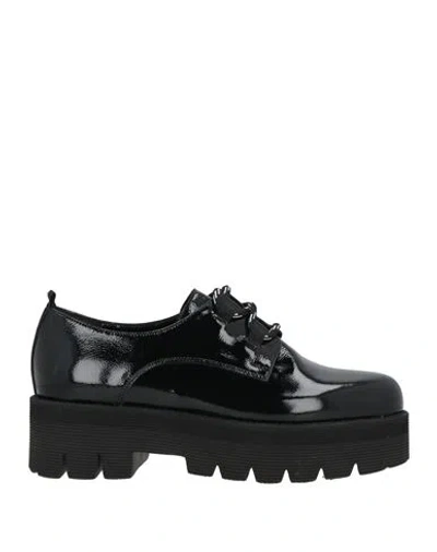 Sergio Cimadamore Woman Lace-up Shoes Black Size 8 Soft Leather