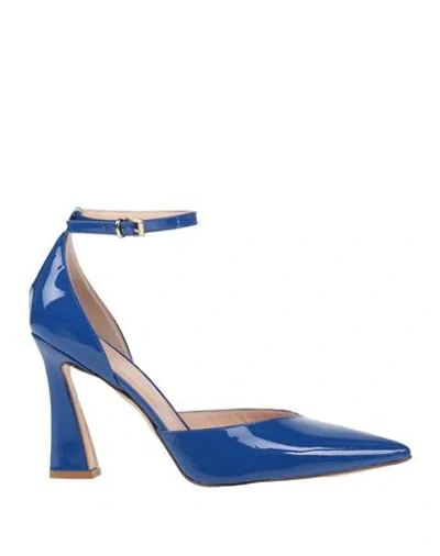 Sergio Cimadamore Woman Pumps Bright Blue Size 10 Leather
