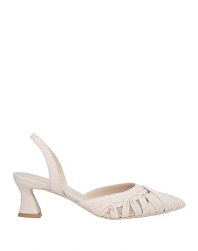 Sergio Cimadamore Woman Pumps Light Pink Size 7 Leather, Textile Fibers In White