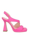 Sergio Cimadamore Woman Sandals Fuchsia Size 7 Leather In Pink