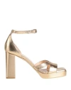 Sergio Cimadamore Woman Sandals Gold Size 6 Leather