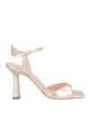 Sergio Cimadamore Woman Sandals Rose Gold Size 10 Leather