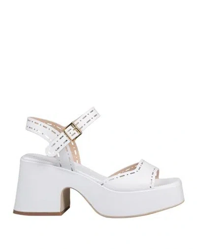 Sergio Cimadamore Woman Sandals White Size 5 Leather