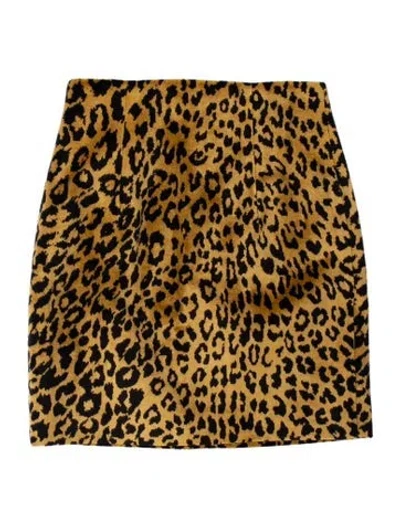 Pre-owned Sergio Hudson Animal Print Mini Skirt W/ Tags In Multicolor