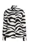 Sergio Hudson Animal-printed Silk Crepe Top In Multi