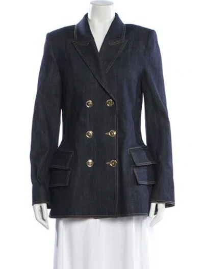 Pre-owned Sergio Hudson Blazer In Blue