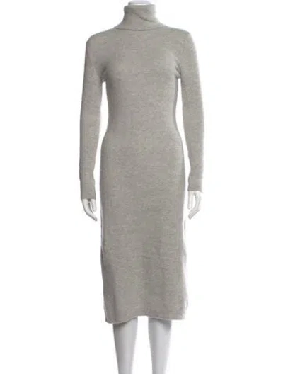 Pre-owned Sergio Hudson Cashmere Midi Length Dress In Gray